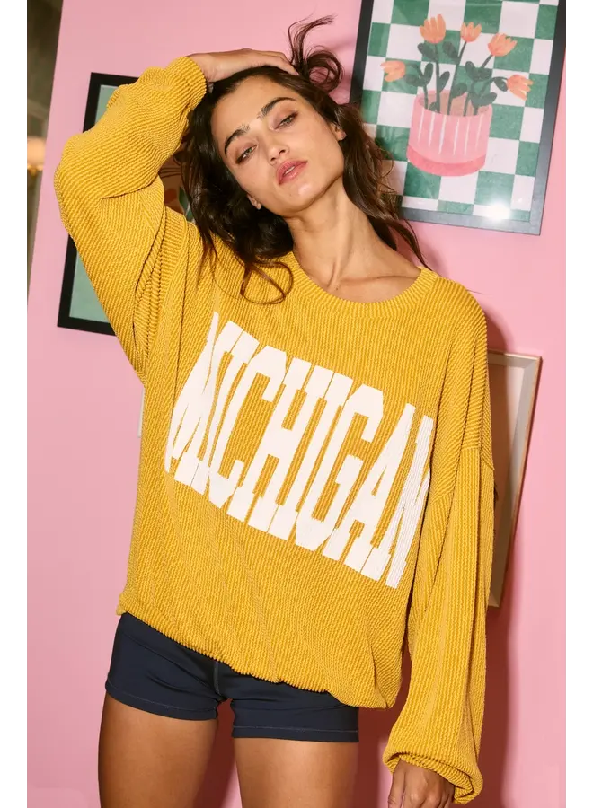 Ribbed MICHIGAN Pullover -