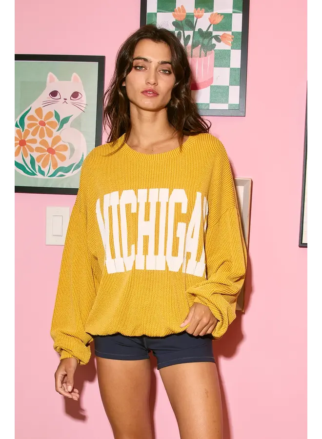 Ribbed MICHIGAN Pullover -