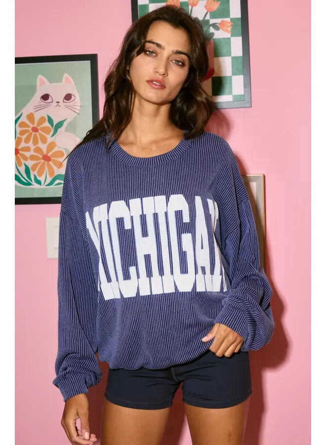 Ribbed MICHIGAN Pullover -