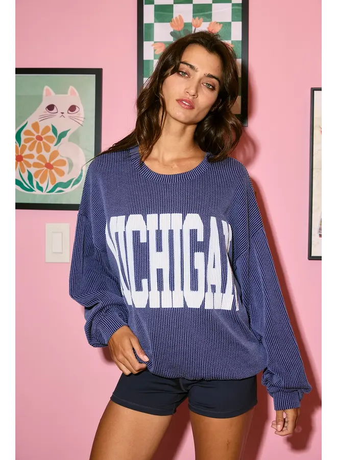 Ribbed MICHIGAN Pullover -