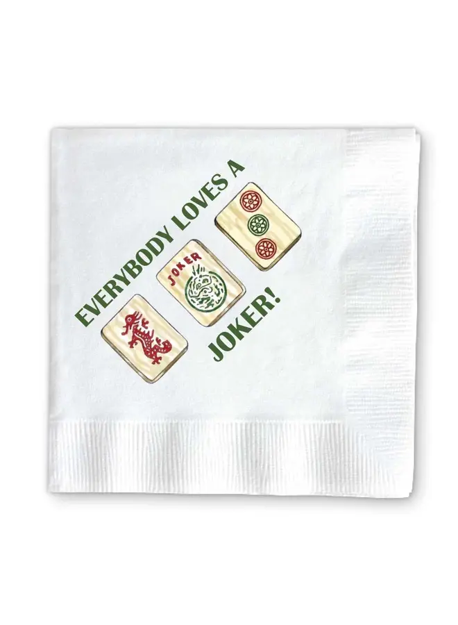 Mahjong Cocktail Napkin-Joker