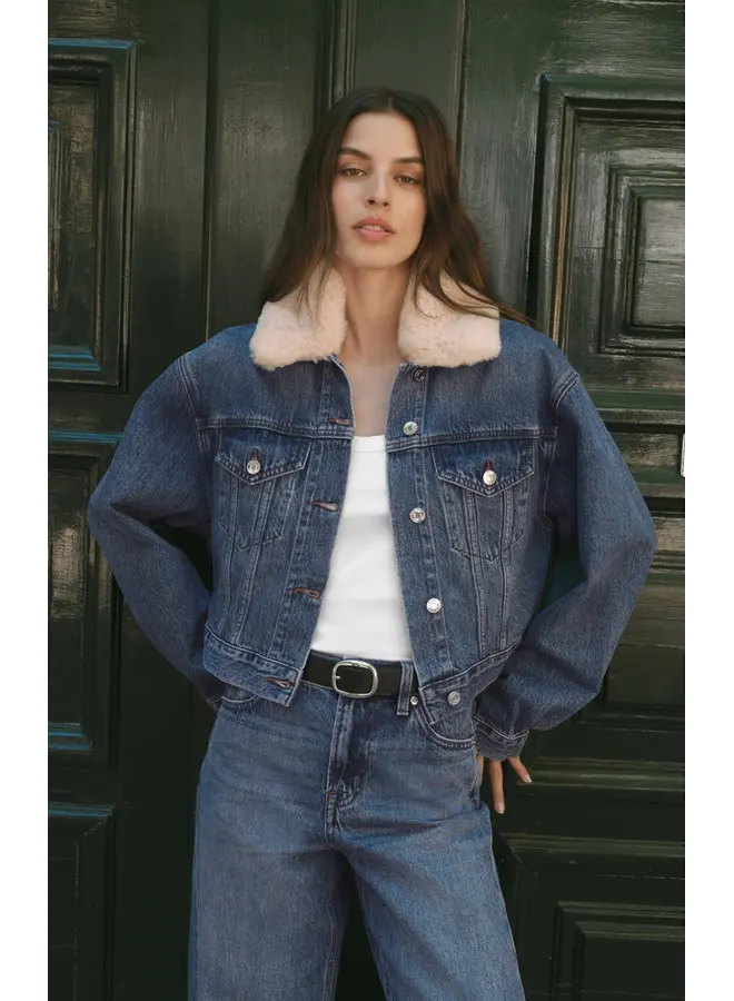 The Daily Denim Fur Jacket-