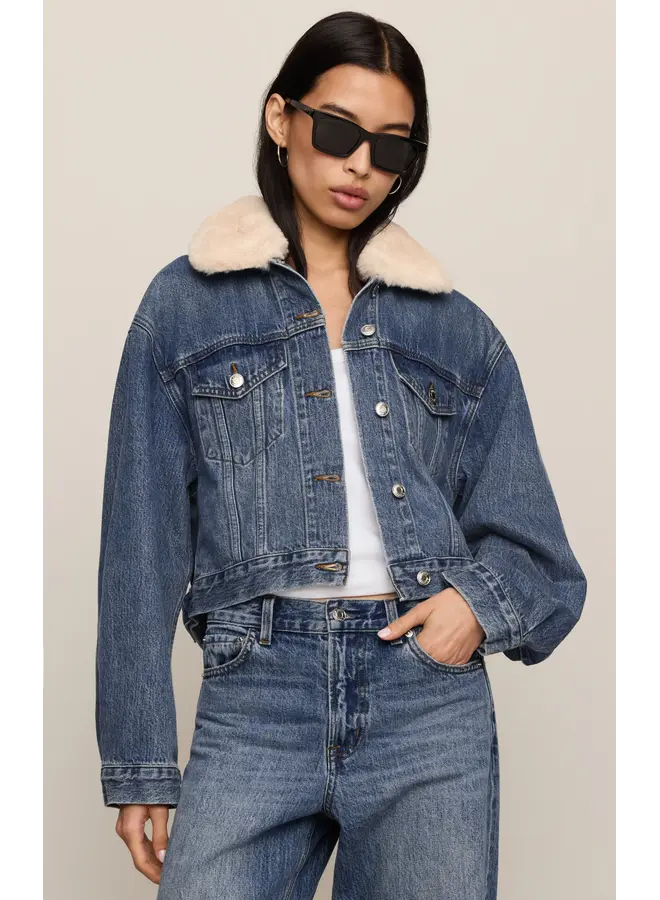 The Daily Denim Fur Jacket-