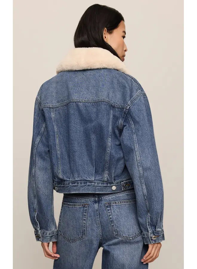 The Daily Denim Fur Jacket-