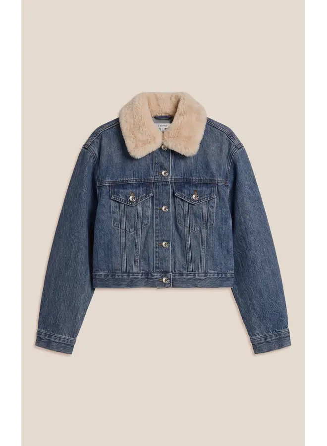 The Daily Denim Fur Jacket-