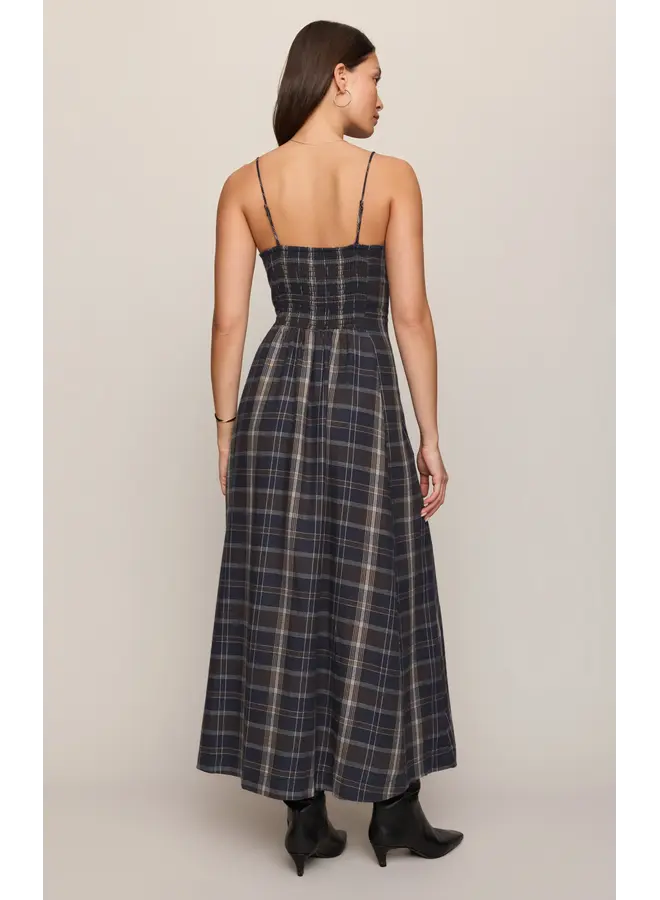 Evermore Plaid Midi Dress-