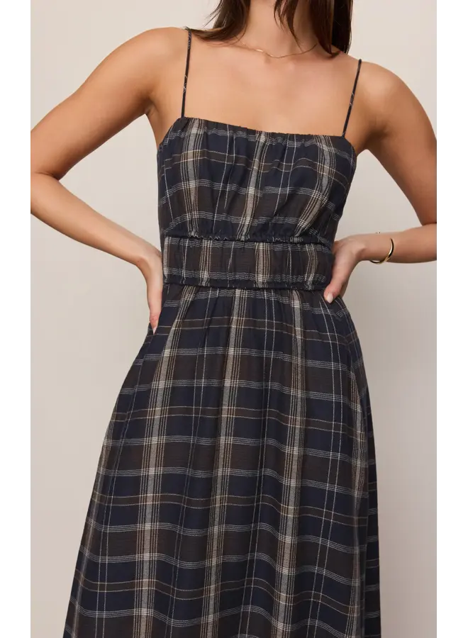 Evermore Plaid Midi Dress-