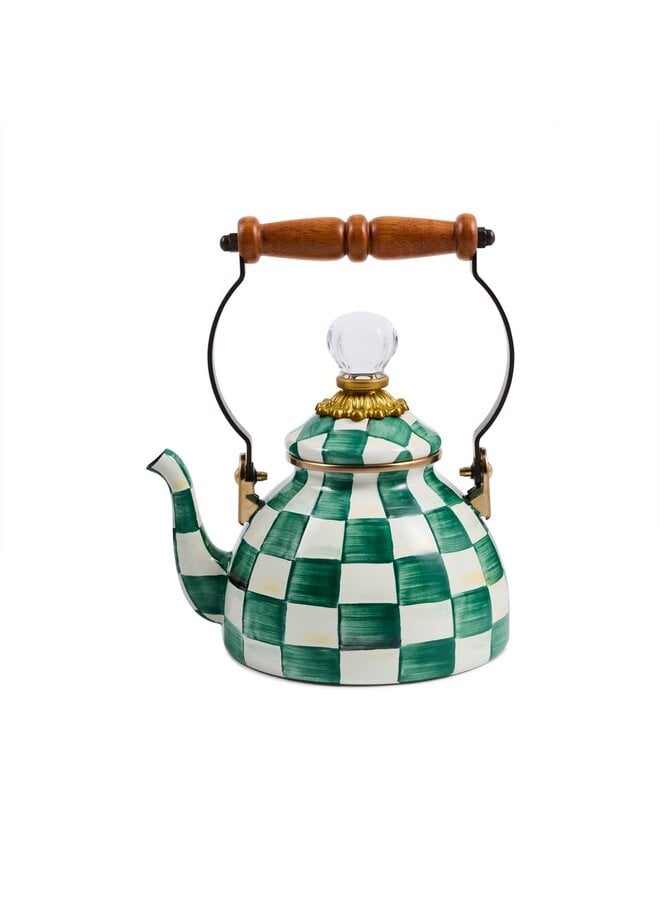 Emerald Check 1 Quart Tea Kettle