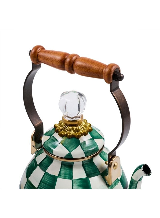 Emerald Check 1 Quart Tea Kettle