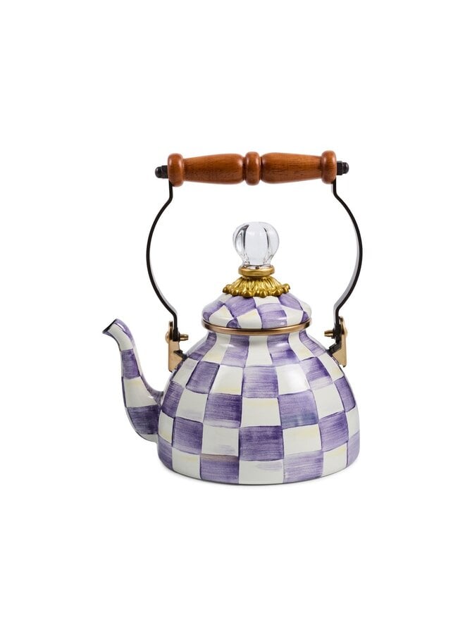 Violet Check 1 Quart Tea Kettle