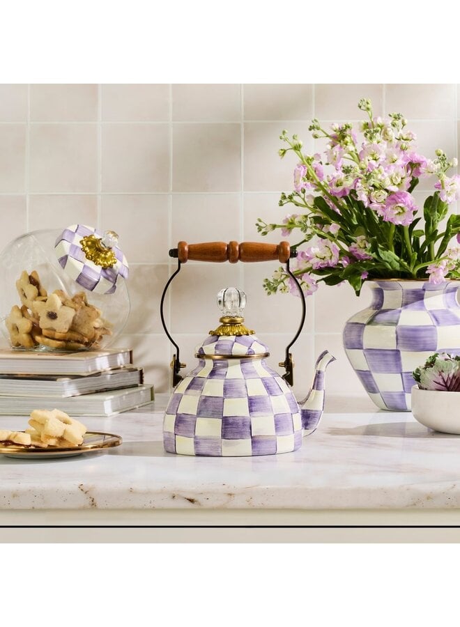 Violet Check 1 Quart Tea Kettle