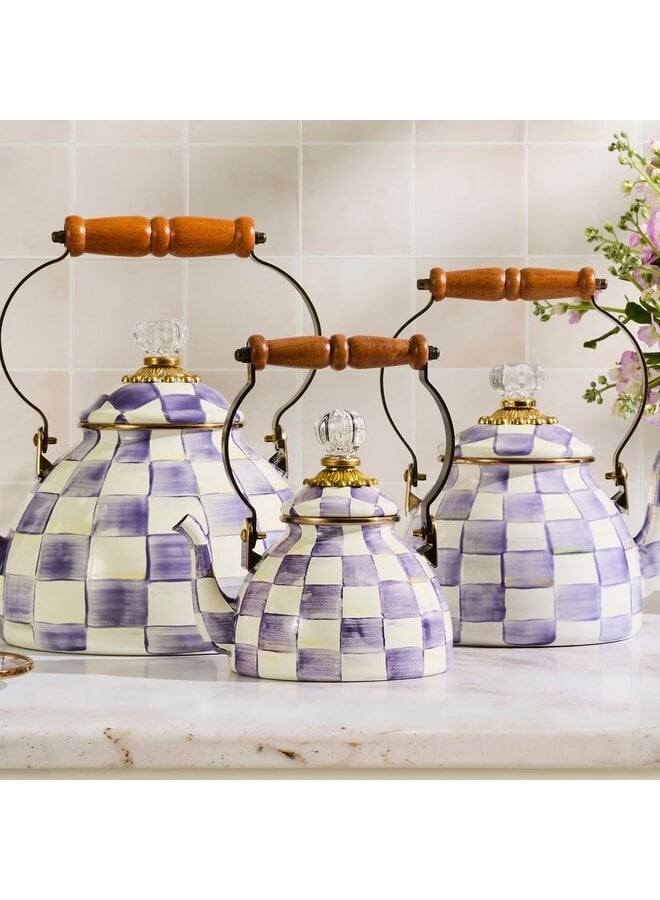 Violet Check 1 Quart Tea Kettle