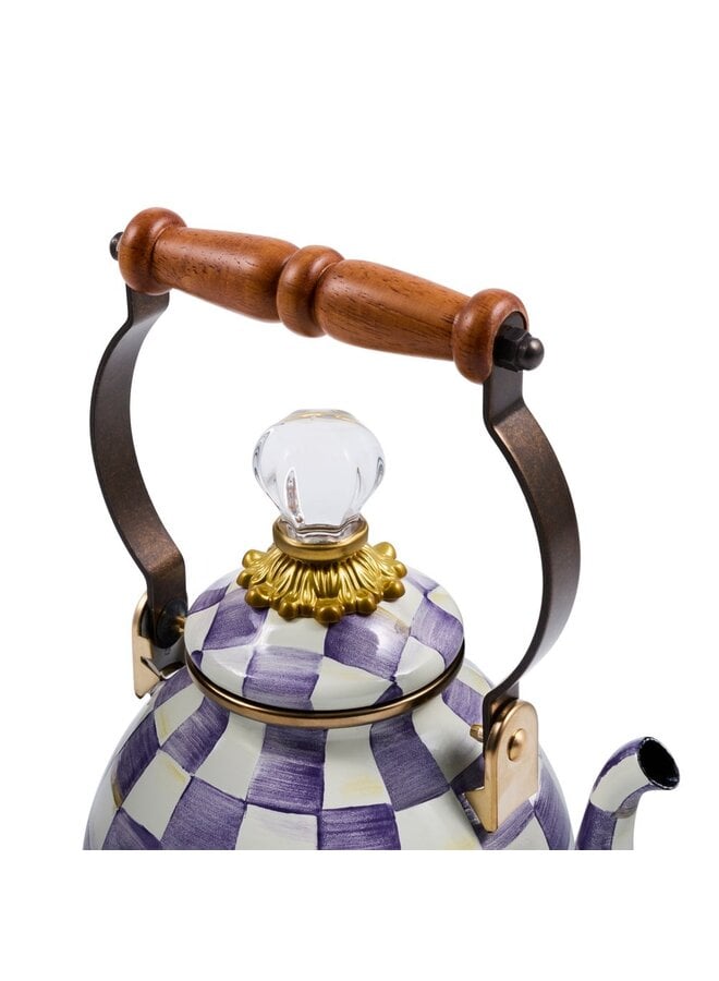 Violet Check 1 Quart Tea Kettle