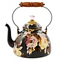 Wild Rose Brown 3 Quart Tea Kettle