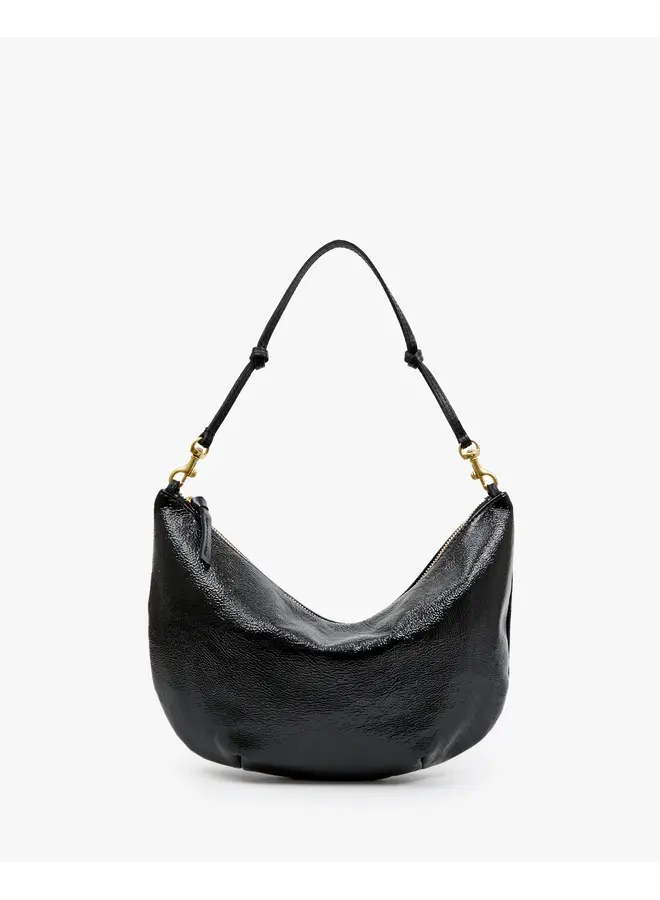 Lune Handbag - Naplak Patent- Black