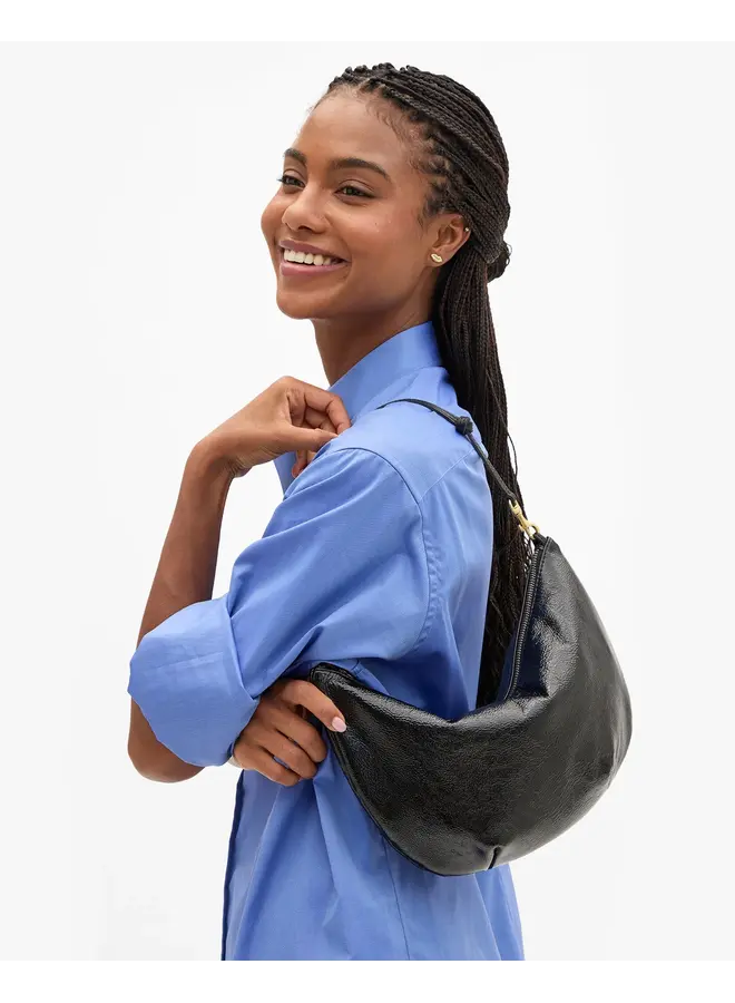 Lune Handbag - Naplak Patent- Black