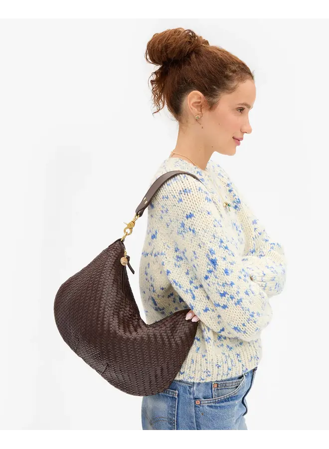Moyen Messenger - Woven Zig-Zag -Chocolate