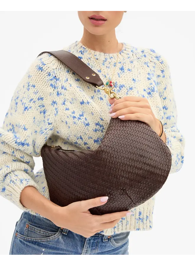 Moyen Messenger - Woven Zig-Zag -Chocolate