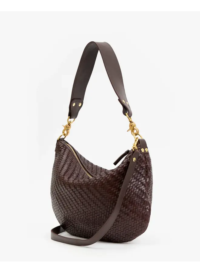 Moyen Messenger - Woven Zig-Zag -Chocolate