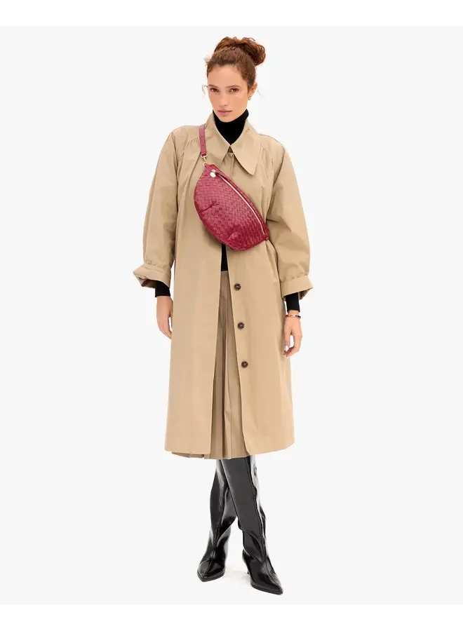 Grande Fanny - Medium Woven Diagonal - Garnet