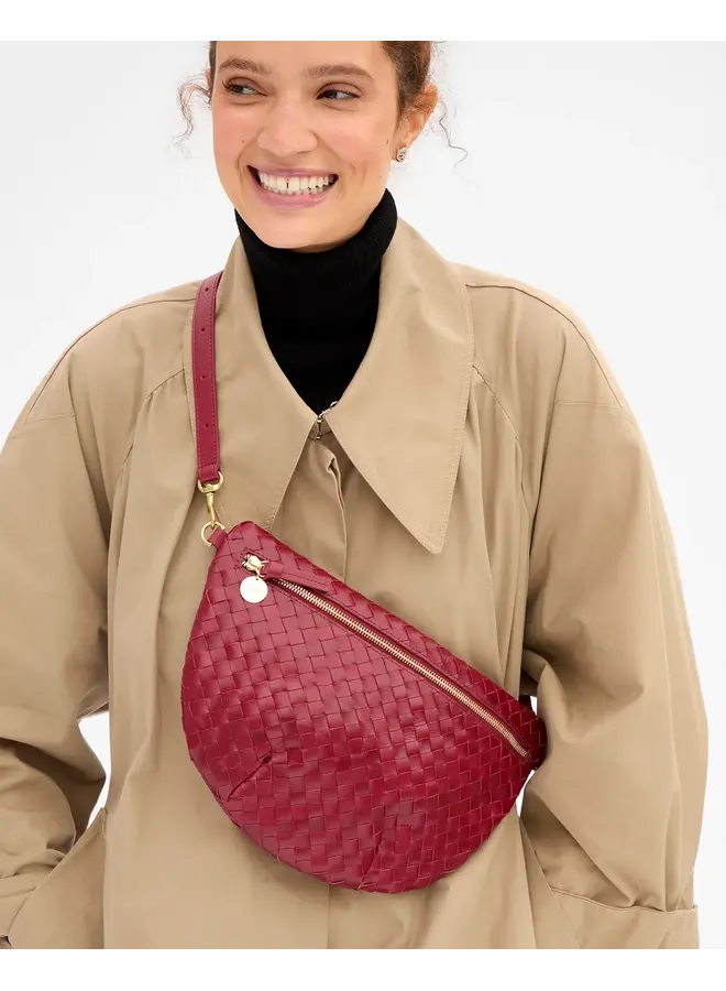 Grande Fanny - Medium Woven Diagonal - Garnet