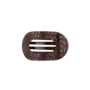 Brown Crocodile Small Flat Round Hair Clip