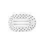 Flat Round Hair Clip-Medium-White Polka Dot Party