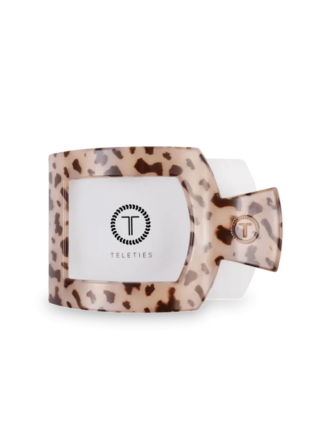 Flat Square Hair Clip - Large - Blonde Tortoise