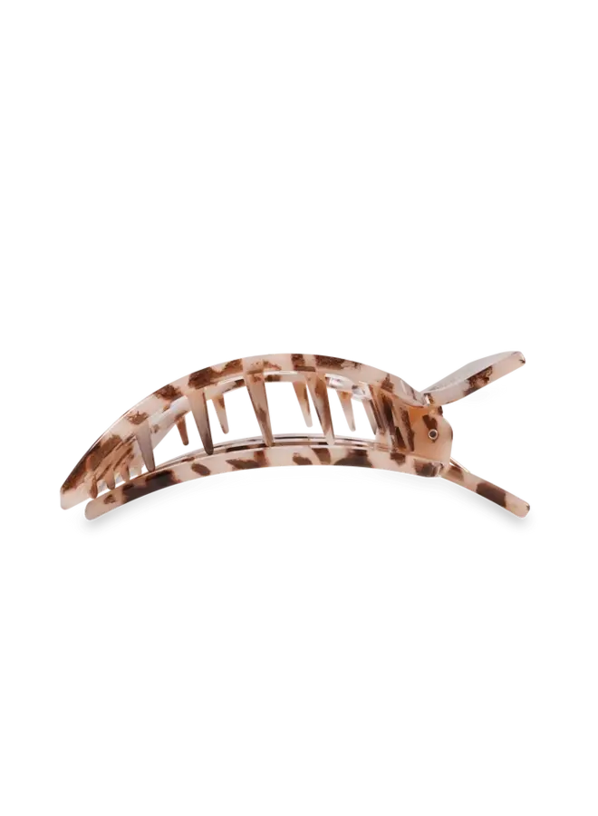Flat Square Hair Clip - Large - Blonde Tortoise