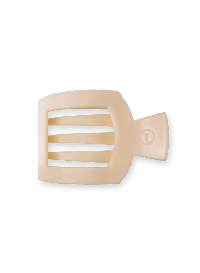 Flat Square Hair Clip - Medium - Almond Beige