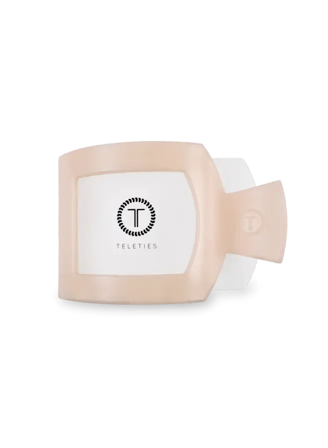 Flat Square Hair Clip - Medium - Almond Beige