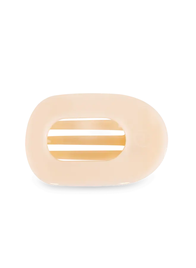 Flat Round Hair Clip - Large - Almond Beige