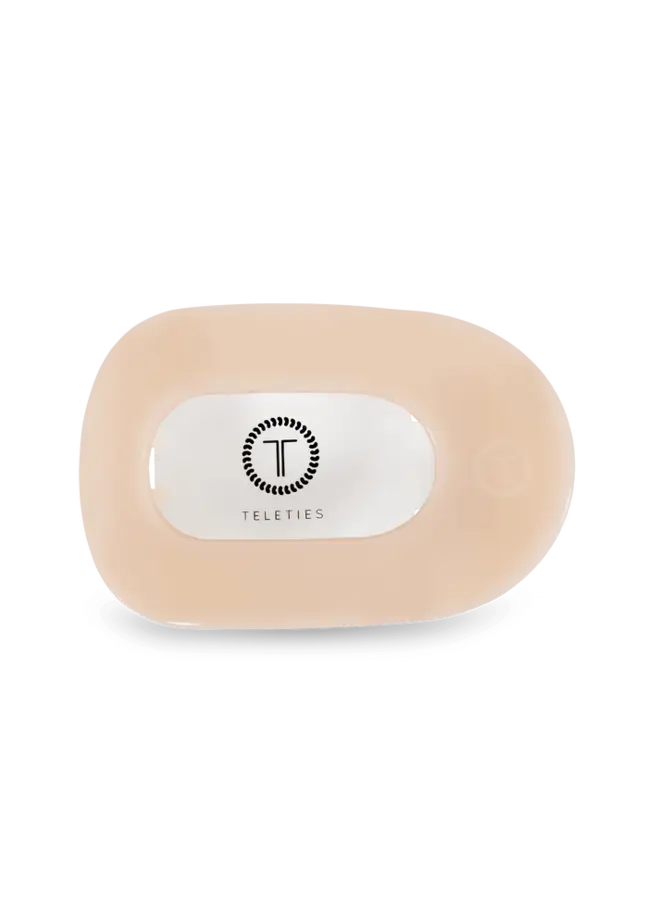 Flat Round Hair Clip - Large - Almond Beige