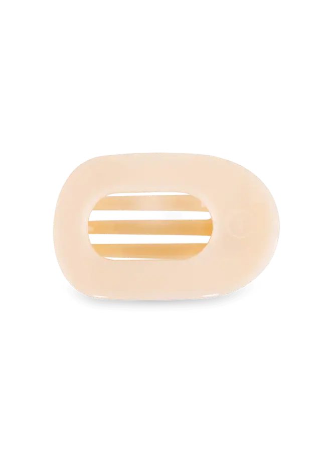 Round Flat Hair Clip - Medium-Almond Beige
