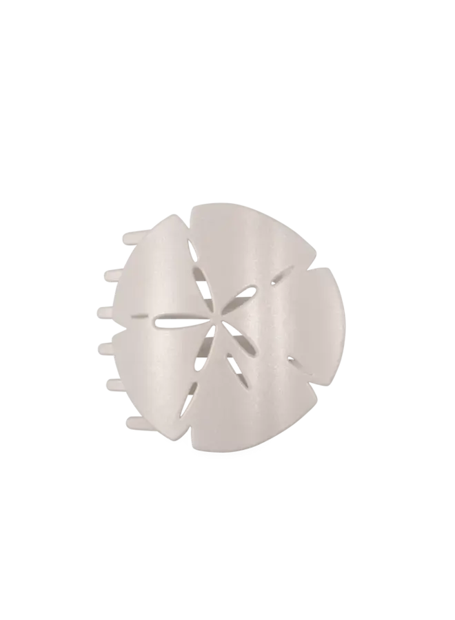 Flat Shape Hair Clip-Large-Sand Dollar