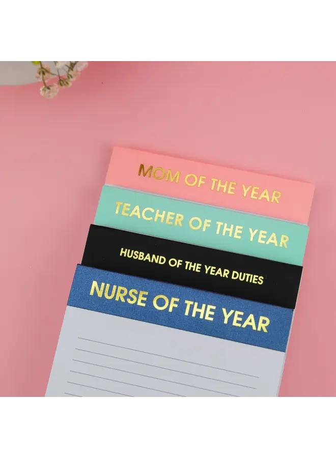 Nurse Of The Year Notepad