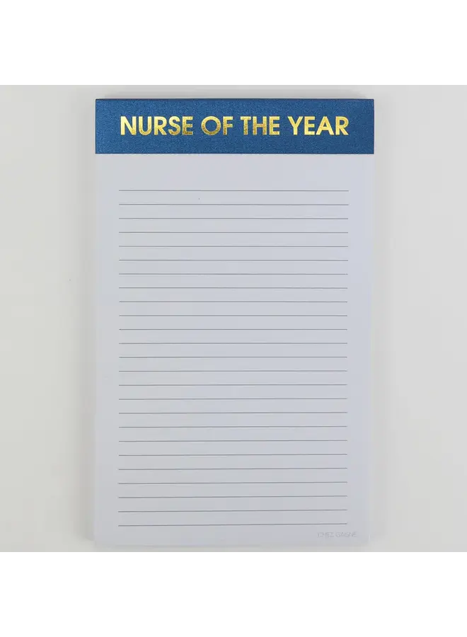 Nurse Of The Year Notepad