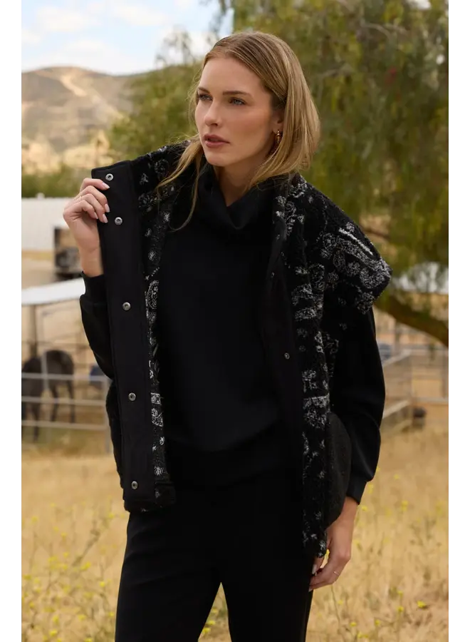 Bandana Printed Sherpa Vest