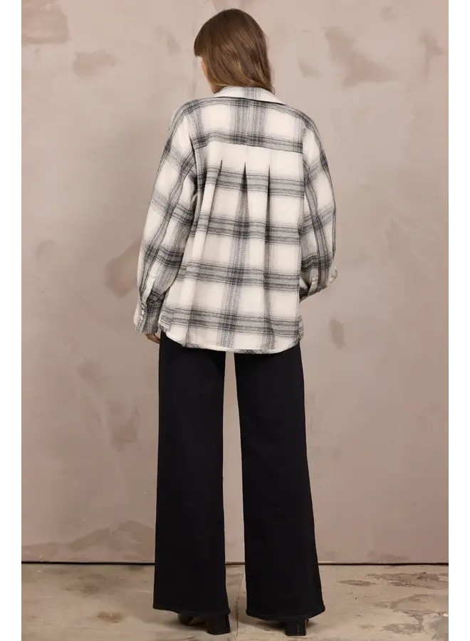 Plaid Waffle Button Up-