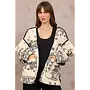 Ivory Bandana Printed Sherpa Jacket-
