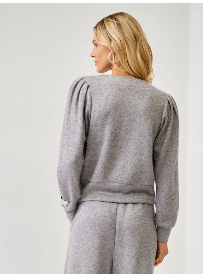 Cambria Pleated Sleeve Top-