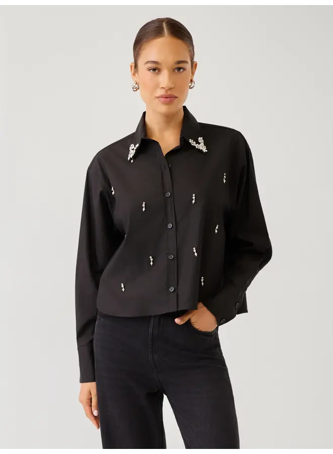 Lisa Embellished Button-Up Top-