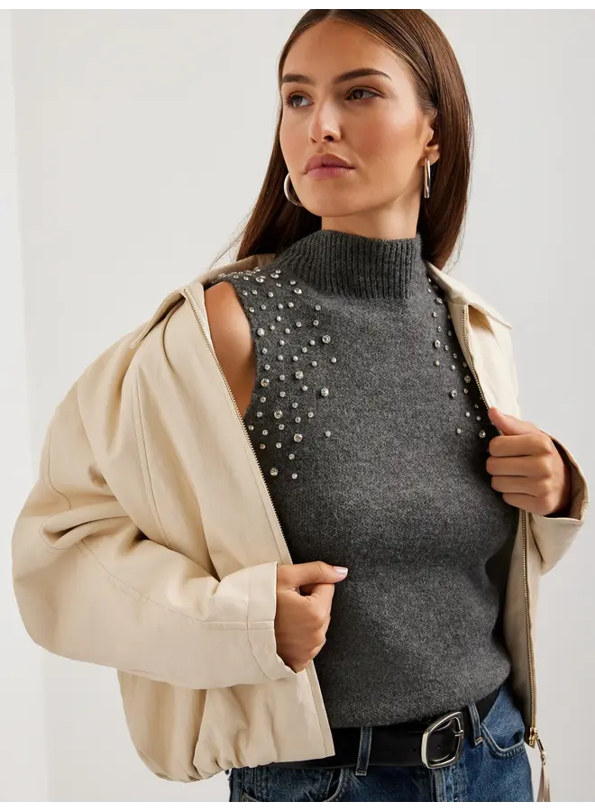 Regin Faux Leather Bomber Jacket-
