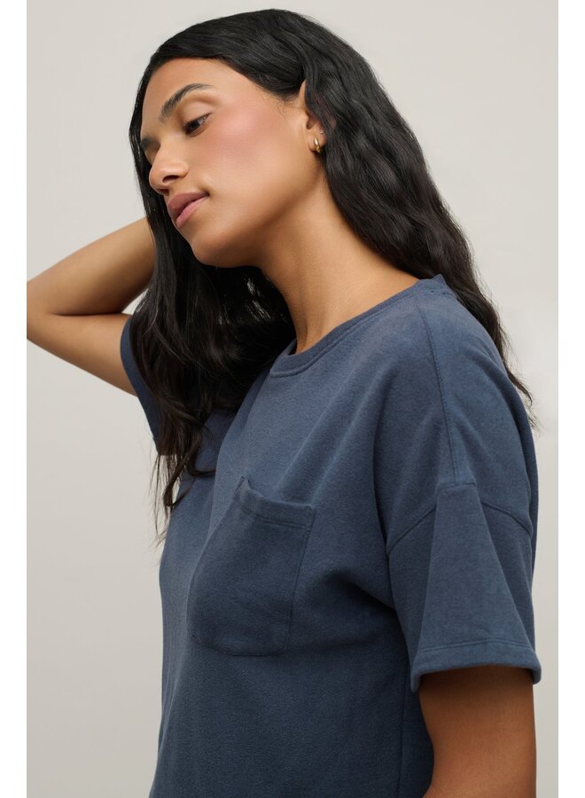 Brushed Fleece Short Sleeve Pullover
