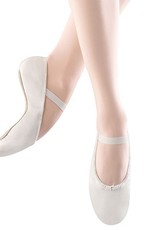 Bloch/Mirella White Leather Full Sole Ballet Slippers (Child) - S0205G