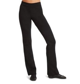 Motionwear V Waist Boot Cut Leg Pants, Black