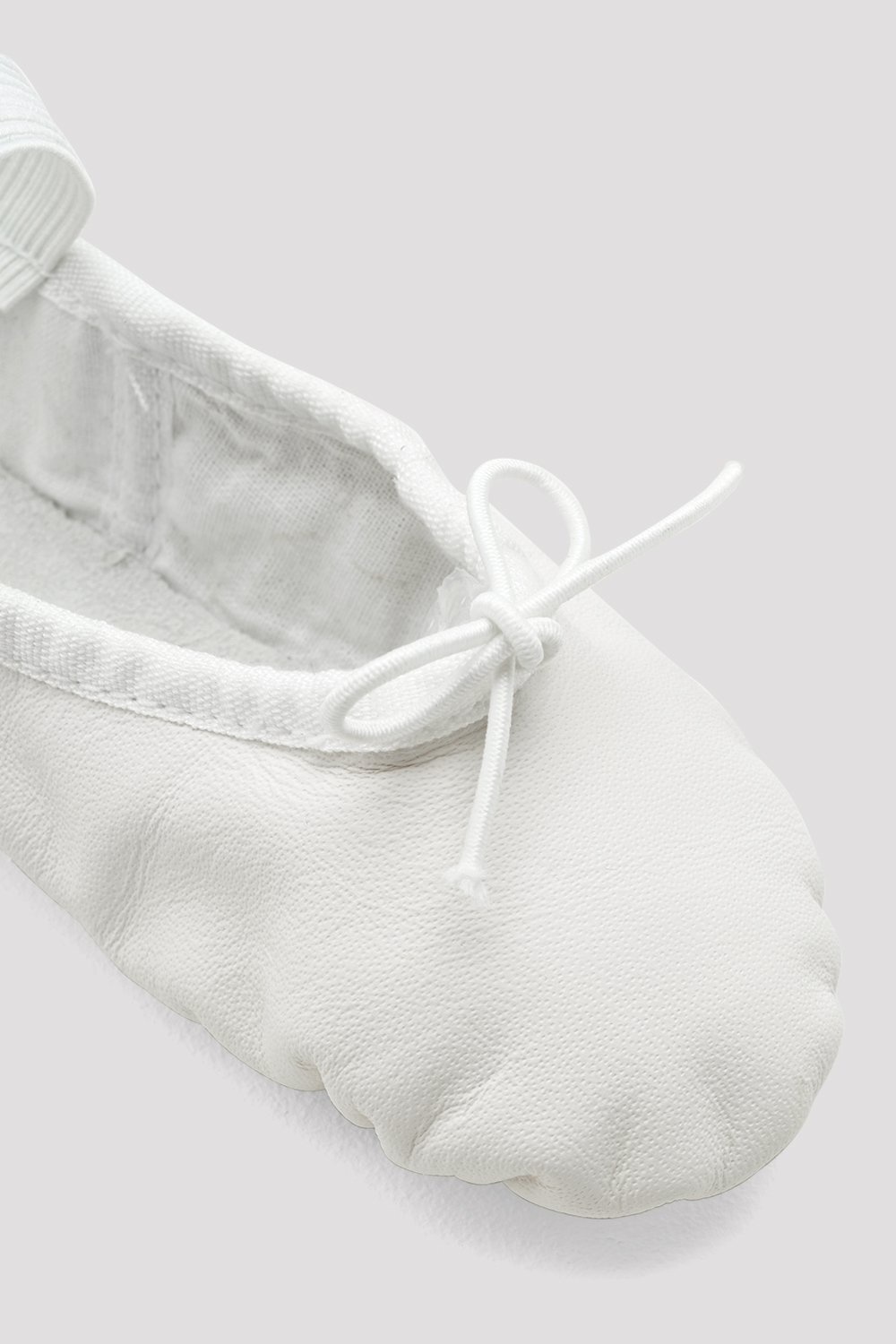 Bloch/Mirella White Leather Full Sole Ballet Slippers (Child) - S0205G