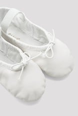 Bloch/Mirella White Leather Full Sole Ballet Slippers (Child) - S0205G