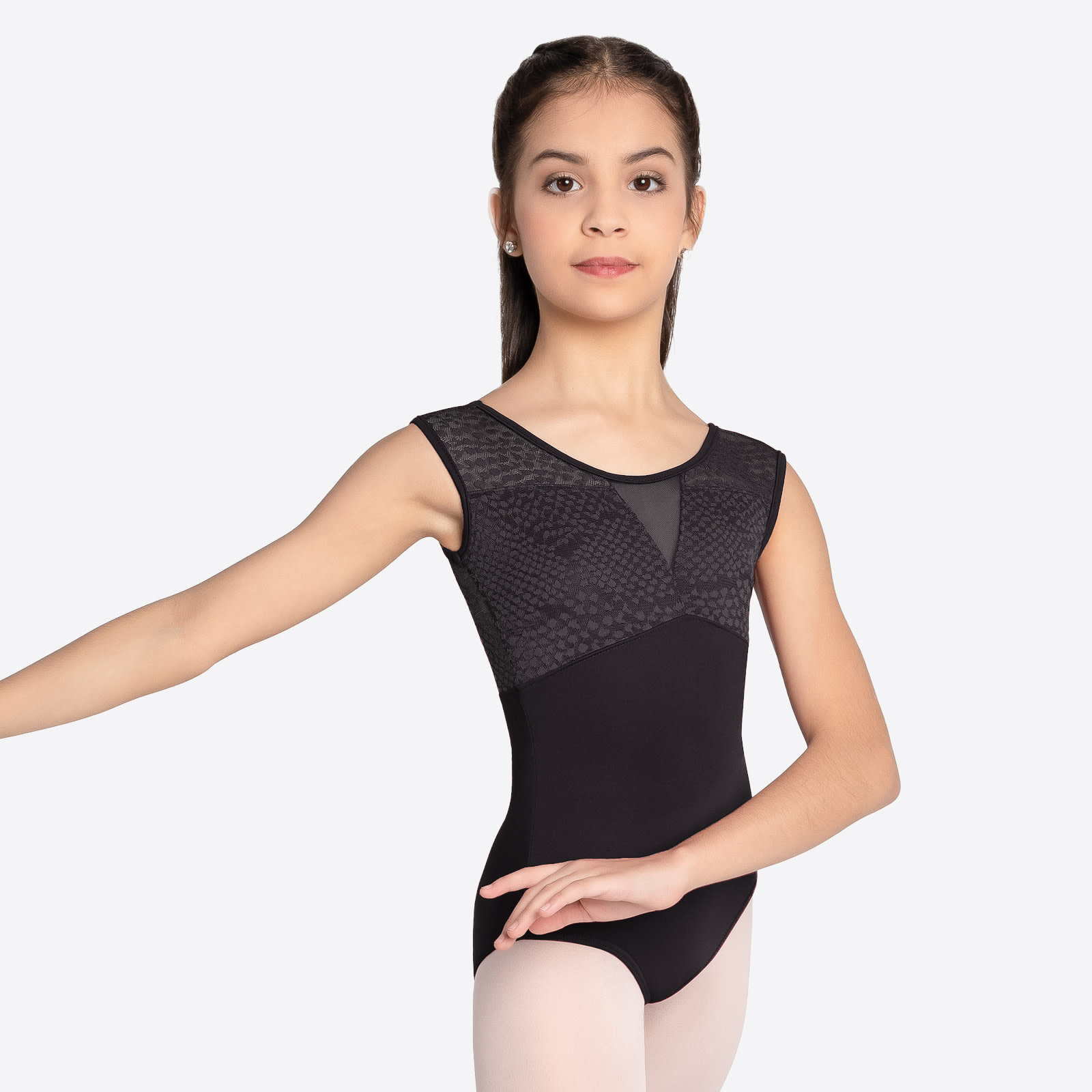 So Danca Marie Lace Cap Sleeve Leotard with Open Back L2599