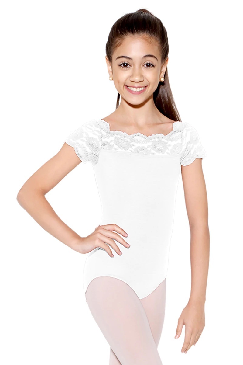 So'Danca Cap Sleeve Lace Leotard (Child) - SL17